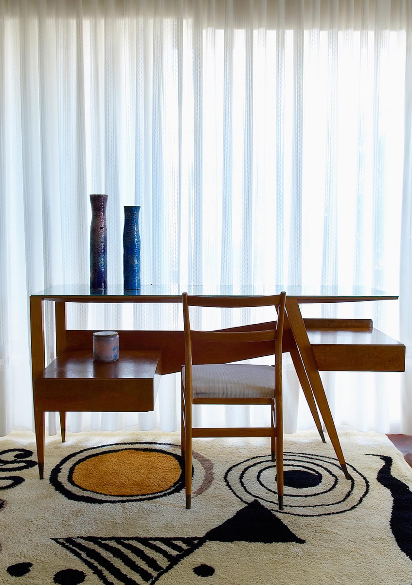 Walnut desk, Caracas, 1954