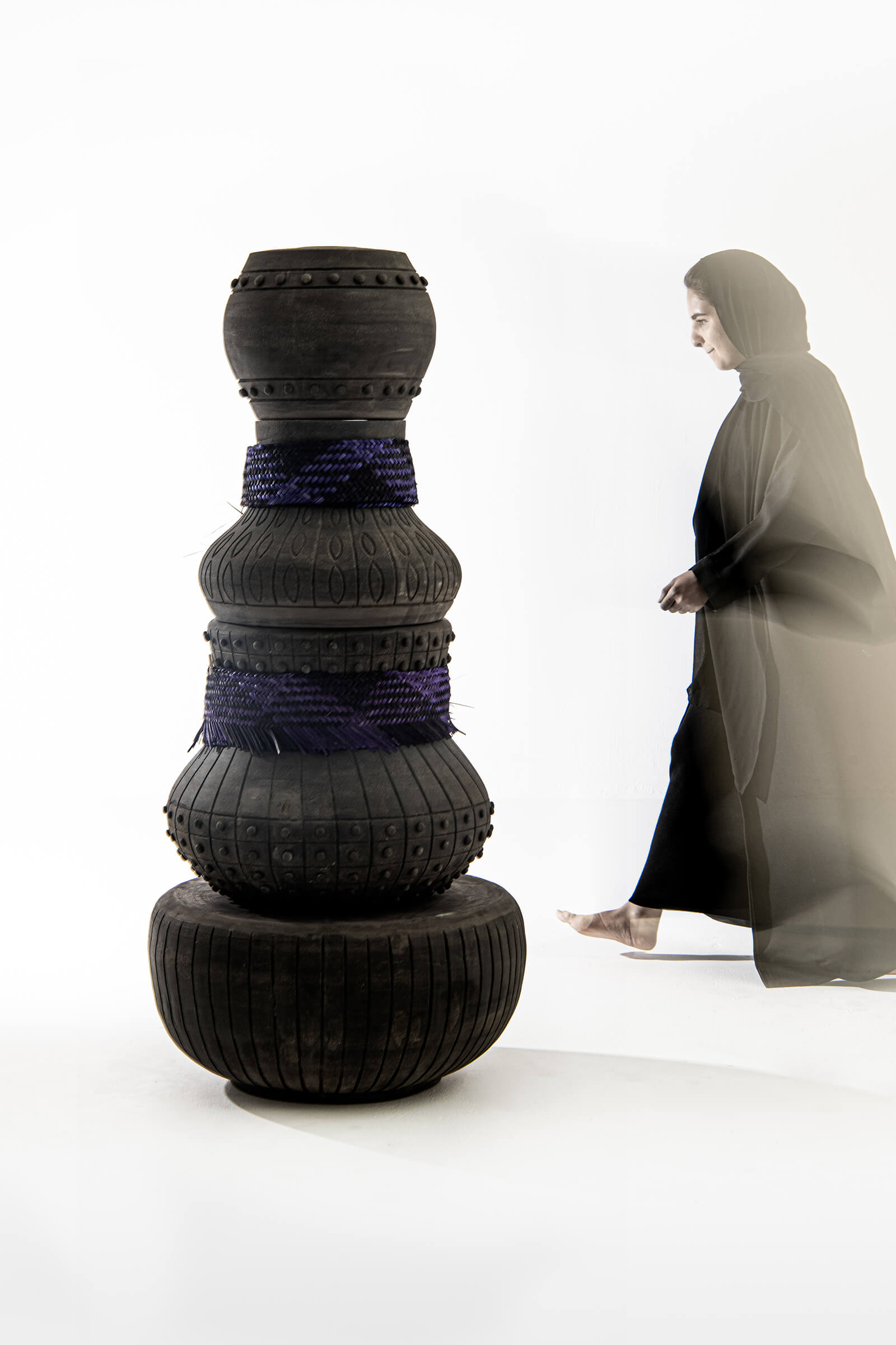 Irthi x Creative Dialogue by Abdallah Al Mulla & Pepa Reverter, Safeefah x Clay, Crafts Dialogue Collection, 2019 COURTESY: Design Dubai Week & Meshary AlNassar