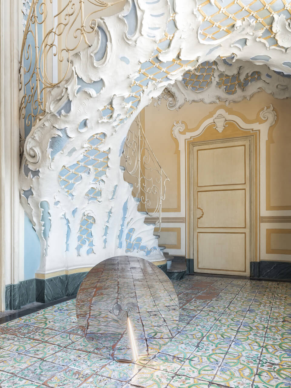 Germans Ermičs, 'A Slant of Light', 2019 (Palazzo Biscari, Catania, Sicily) COURTESY: DiSé, Sicily