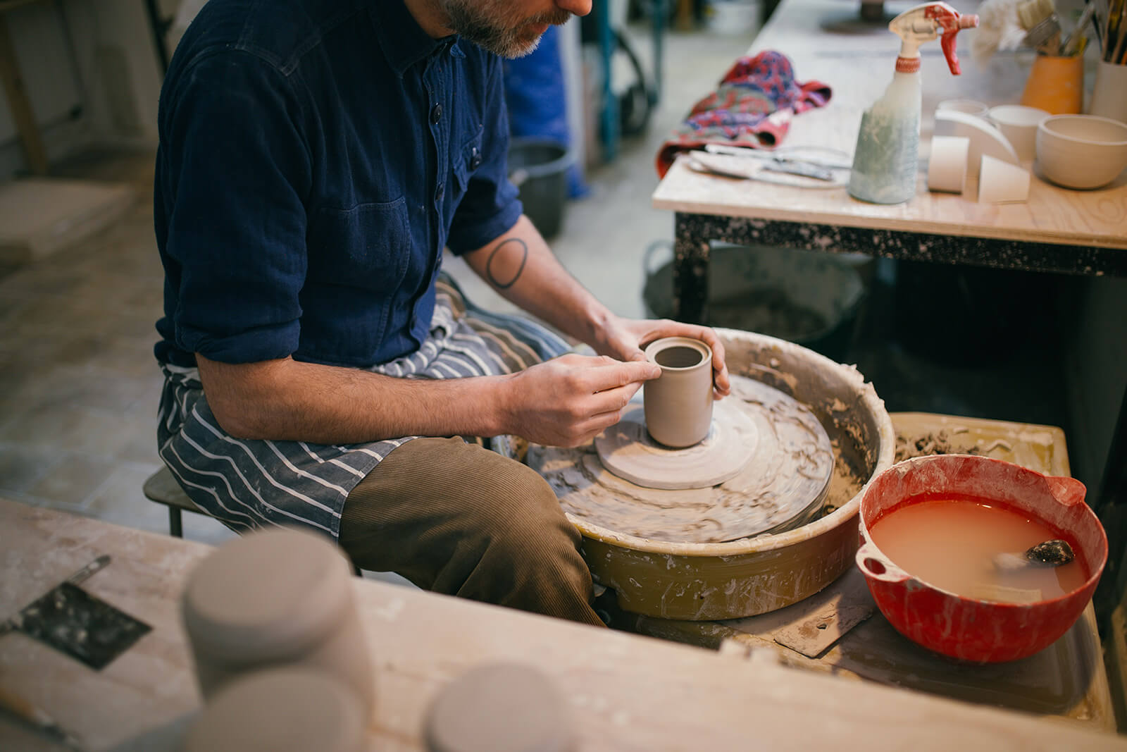 デレク・ウィルソン low bowl sand clay with san - 食器