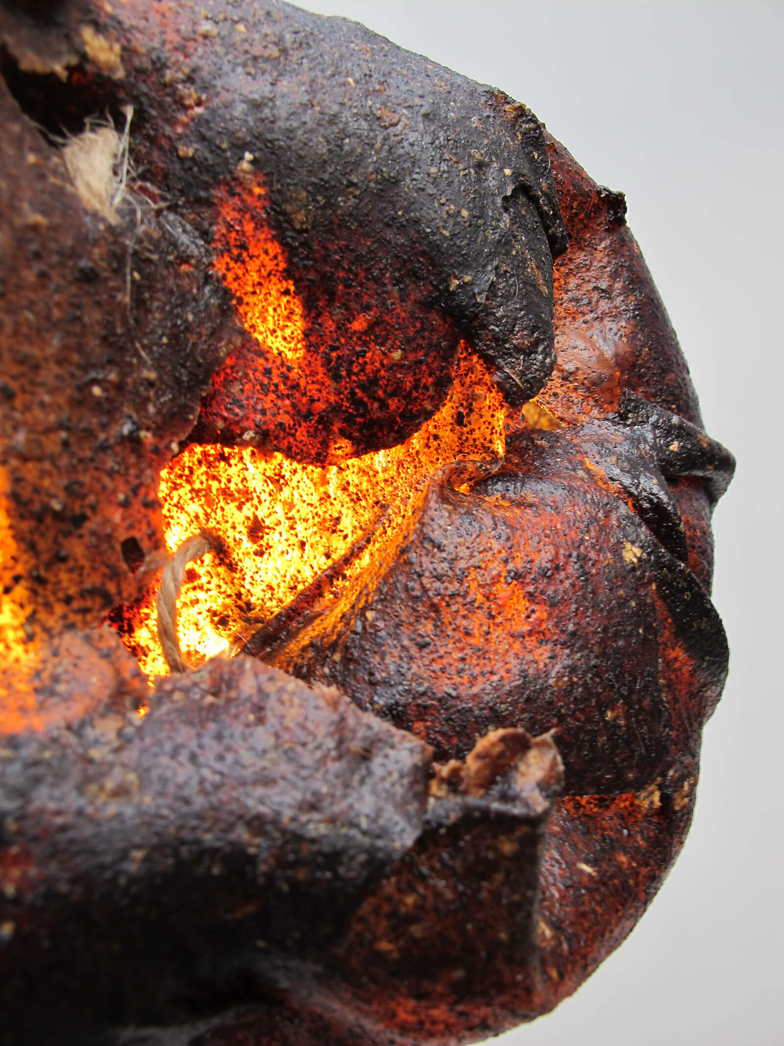 Hannah Skevington, 'Wasted II' lighting fixture, 2020 (detail using artifical light). COURTESY: Hannah Skevington