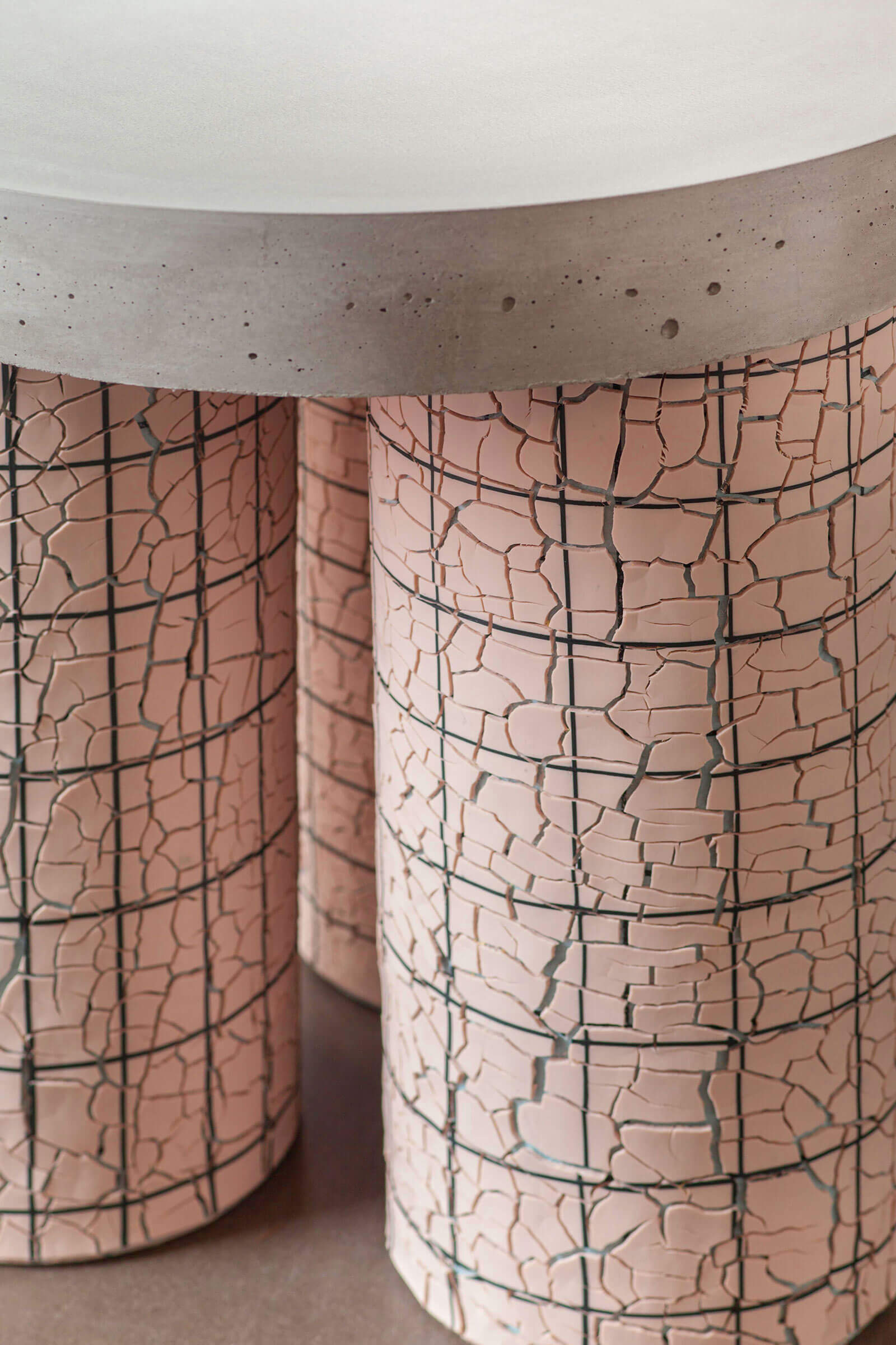 Irina Razumovskaya, ‘GRID Pink Table’, 2021 (detail) COURTESY: Irina Razumovskaya & Aybar Gallery