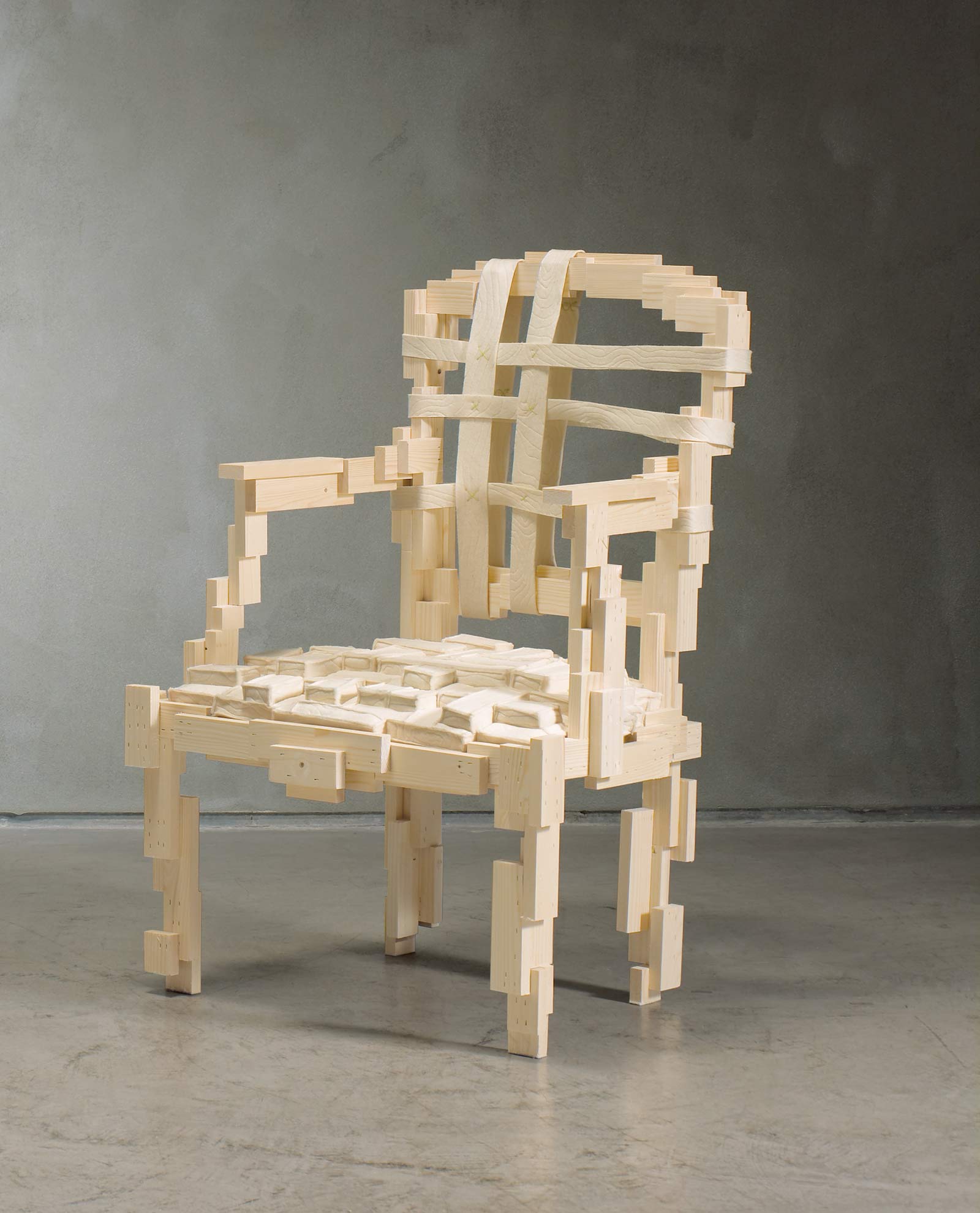 Jurgen Bey, 'Pixélisée' armchair from the Witness Flat Collection for Nilufar, 2008 COURTESY: Jurgen Bey & Nilufar