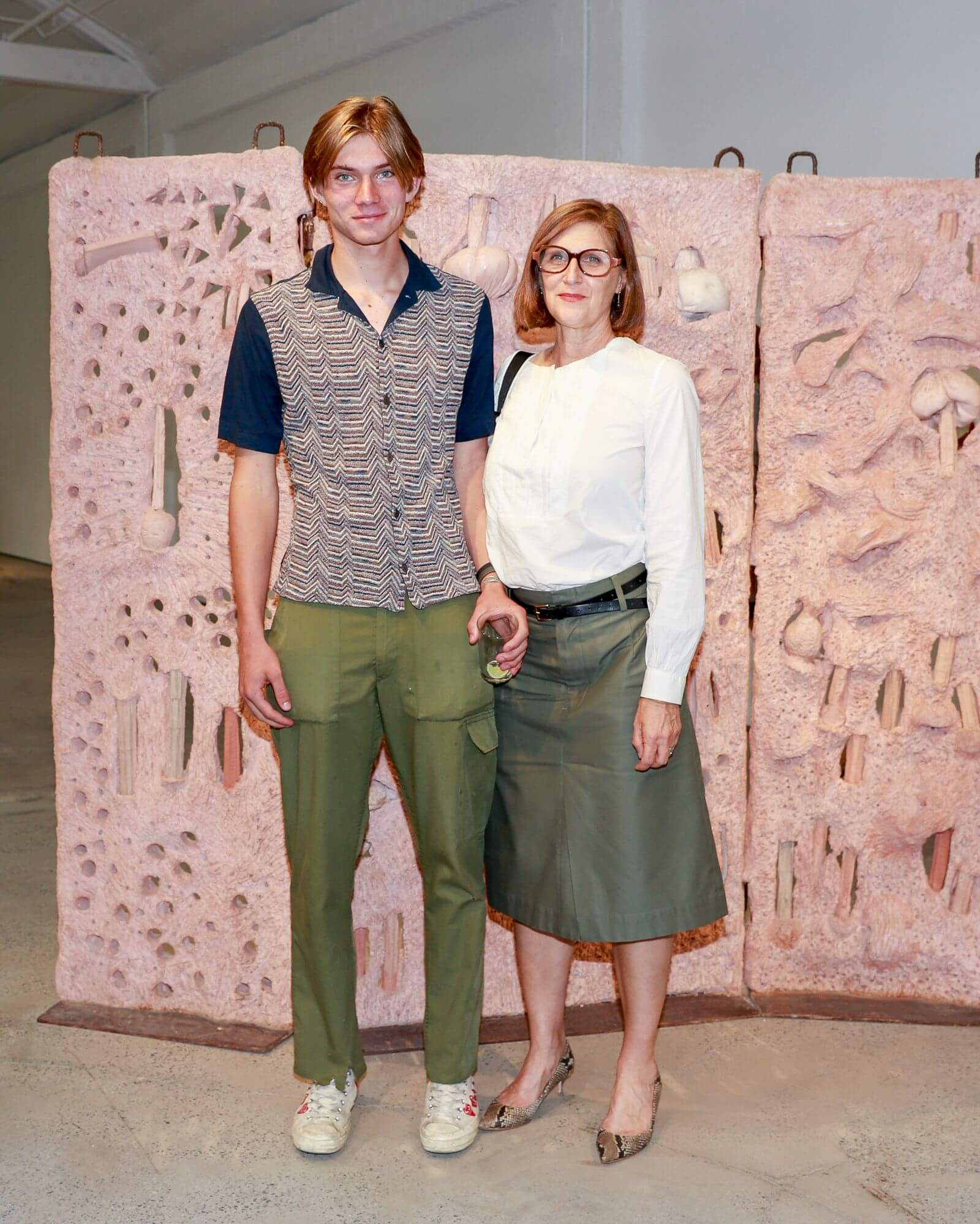 (Left to right) Ruemer Fletcher and Jennifer Dunlop Flecther at ‘Nacho Carbonell’, Carpenters Workshop Gallery, LA COURTESY: Nacho Carbonell & Carpenters Workshop Gallery / PHOTOGRAPH: River Callaway © BFA.com