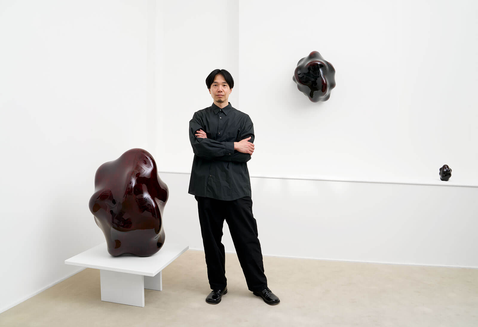 Genta Ishizuka at his exhibition ‘absence, presence’ COURTESY: Genta Ishizuka & Erskine, Hall & Coe / PHOTOGRAPH: Stuart Burford