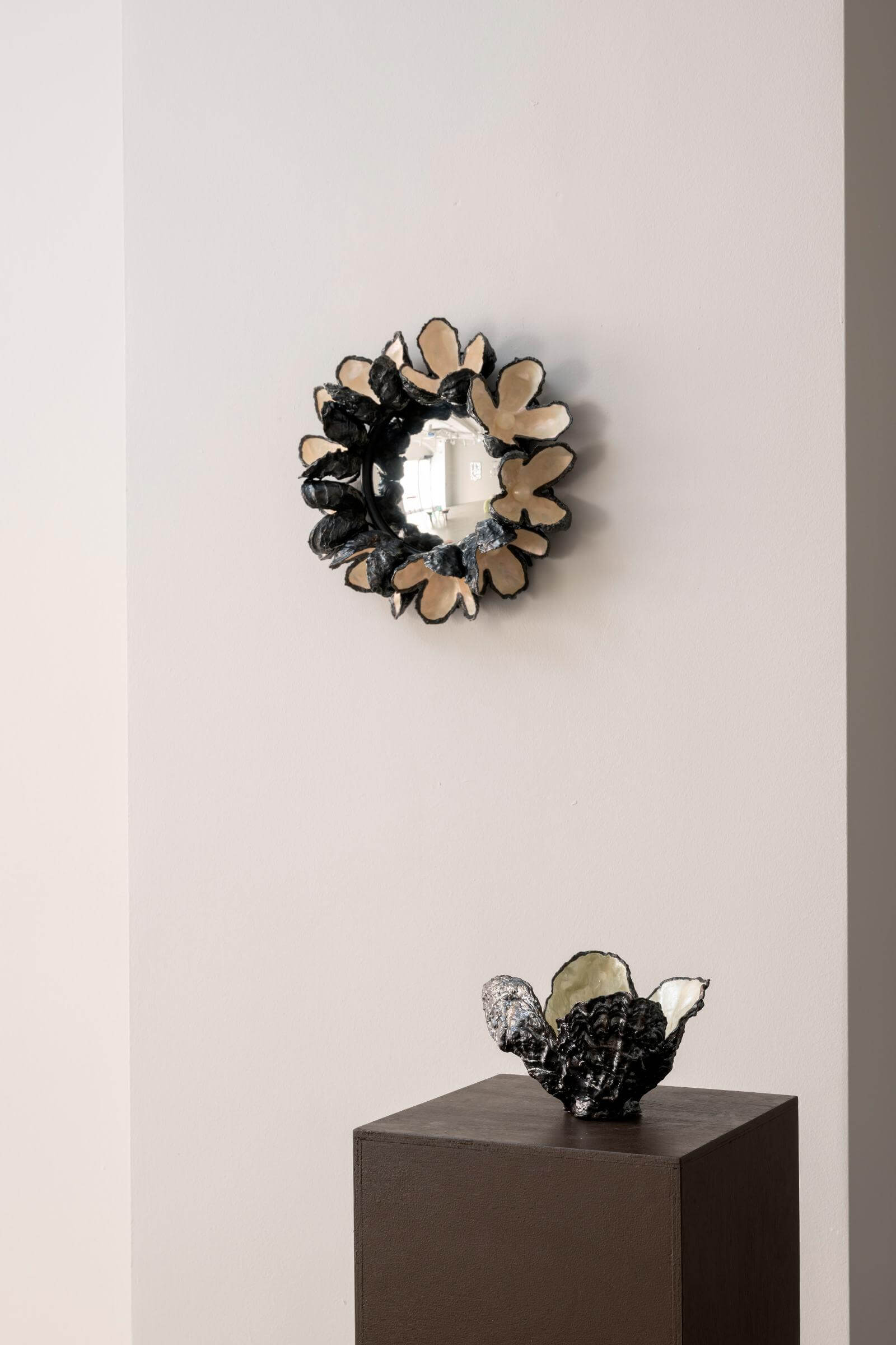 Exhibition view, ‘By Which We Live’ with: Emma Witter, ‘Ocean Mirror X’, 2026 COURTESY: Gallery FUMI / PHOTOGRAPH: Penguins Egg Studio