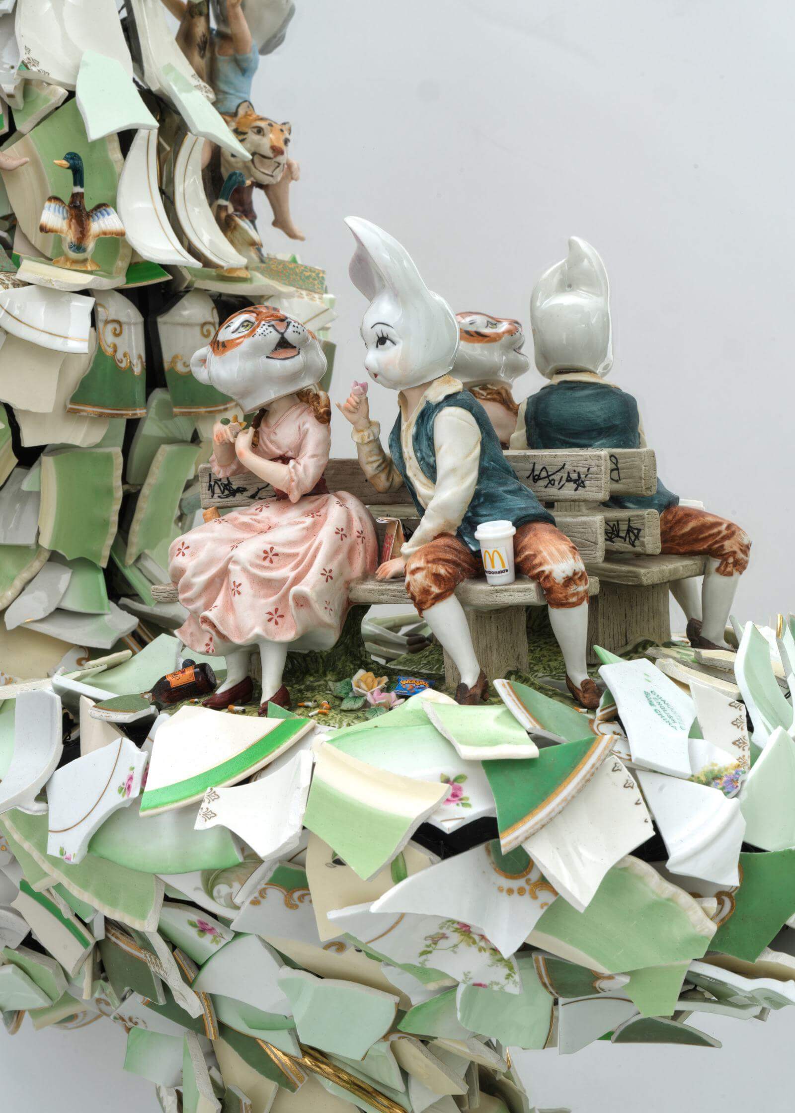 Barnaby Barford, ‘Sunday Afternoon on Connaught Waters’, 2026 COURTESY: Barnaby Barford & David Gill Gallery / PHOTOGRAPH: Sylvain Deleu