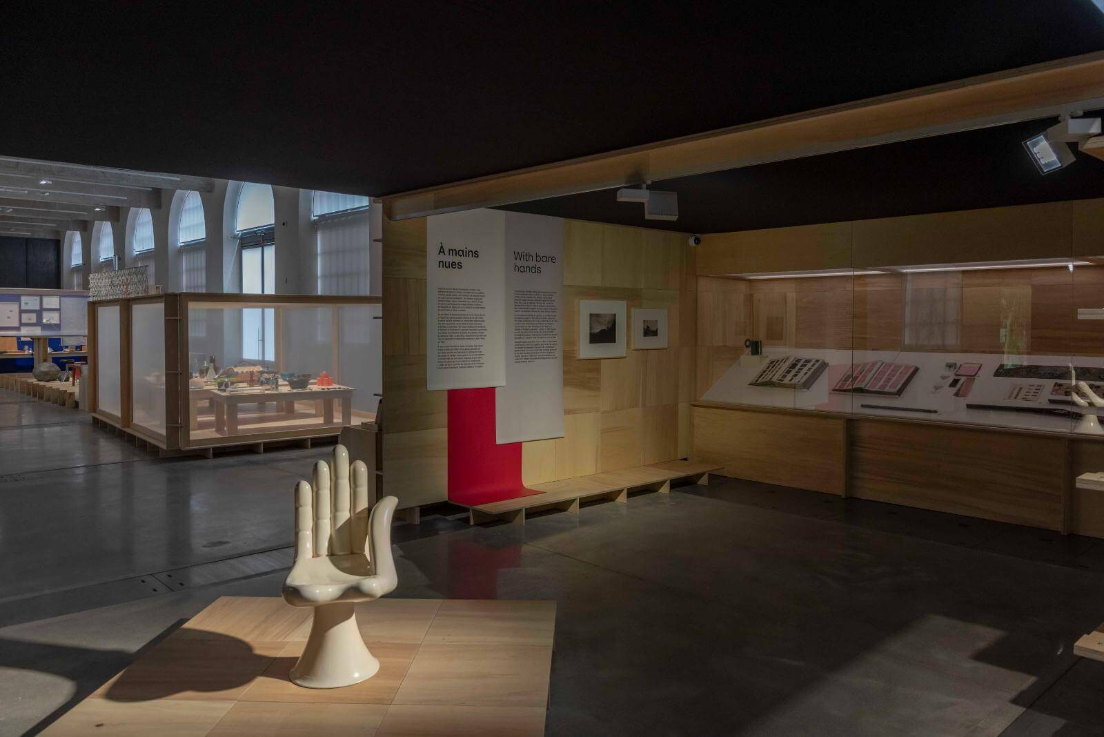 Exhibition view, ‘Design in hand’ with Pedro Friedeberg, ‘Hand Chair’, 1961 COURTESY: © Galerie nationale du design
