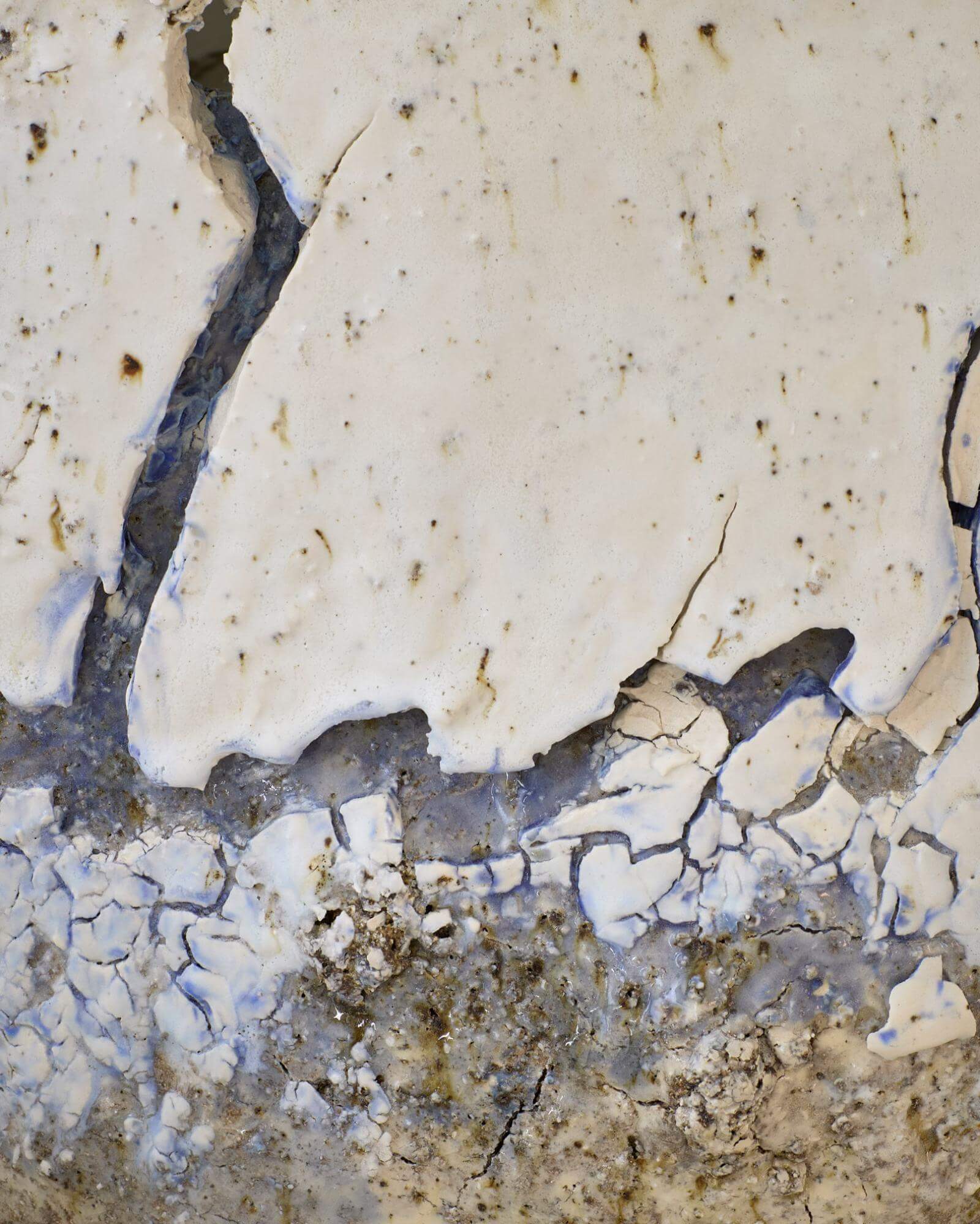 Aneta Regel, ‘Raining stone (white & blue)’, 2026 (detail) COURTESY: © The Artist & Sarah Myerscough Gallery / PHOTOGRAPH: © Gareth Hacker