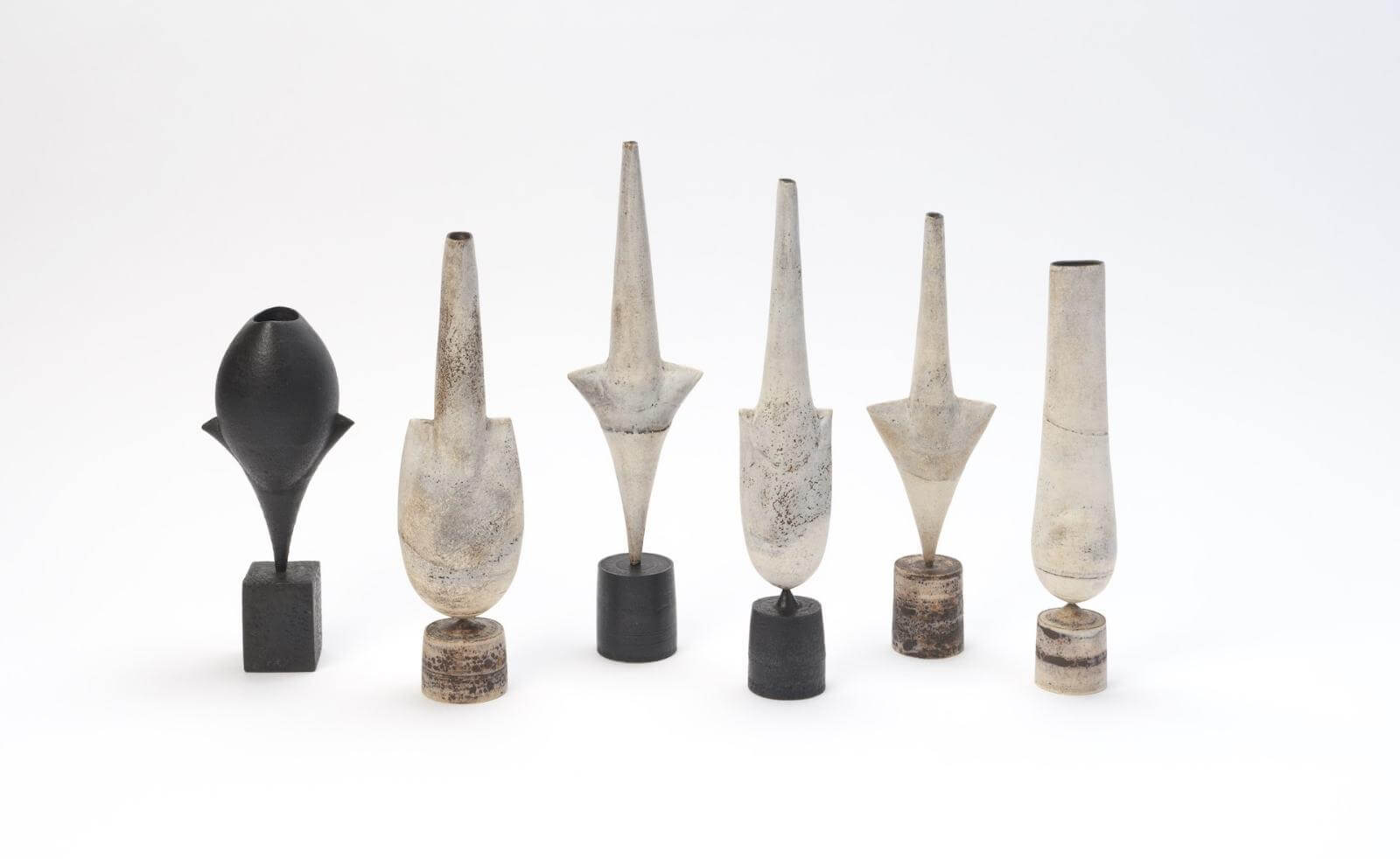 Hans Coper, ‘group of Cycladic forms’, 1970s COURTESY: © Estate of the artist / The Lucie Rie and Hans Coper Foundation / PHOTOGRAPH: Sylvain Deleu