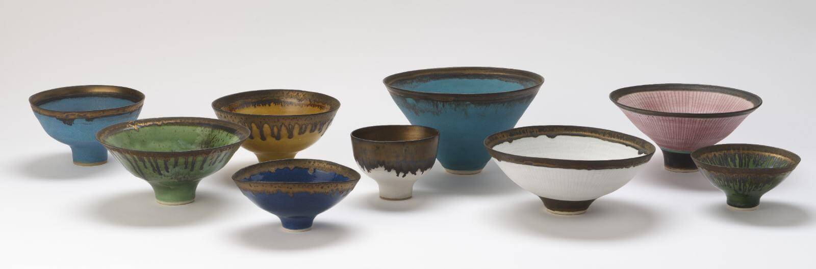 Lucie Rie, ‘Bronzed bowls from the 1980s’ COURTESY: © The Artist & the Wingfield Digby Collection / PHOTOGRAPH: Sylvain Deleu