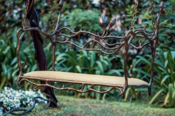 Exhibition view, Irene Cattaneo, ‘Il Gardino Segreto’ with ‘Effi Briest’ swing set, 2026 COURTESY: © The Artist & Galerie Gastou / PHOTOGRAPH: © Enrico Fiorese