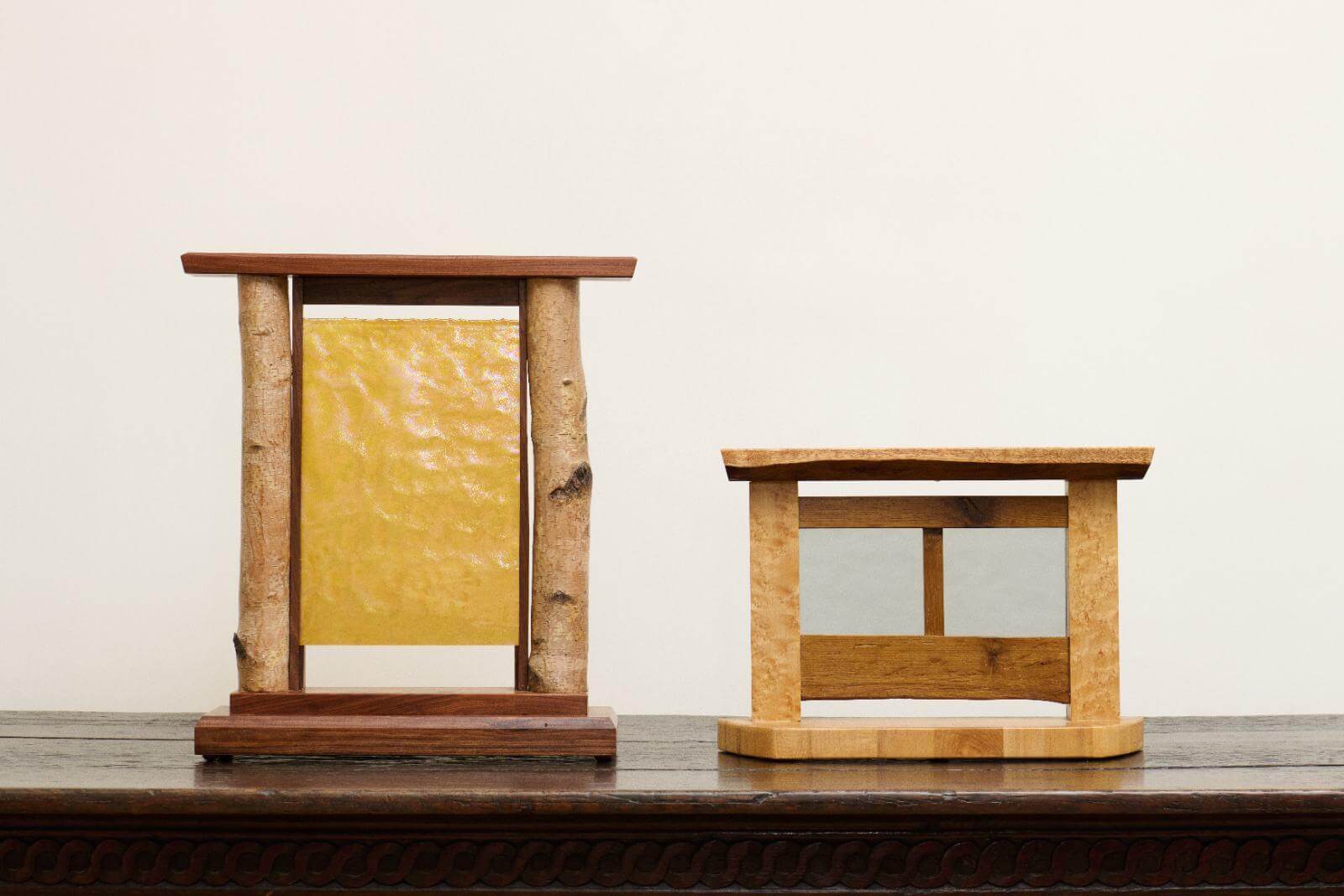 Peter Rippon, ‘Time Passes’, 2025 (left); ‘Glass Torii’, 2025 (right) COURTESY: © The Artist & Jacqueline Sullivan Gallery / PHOTOGRAPH: Sofie Kjørum Austlid